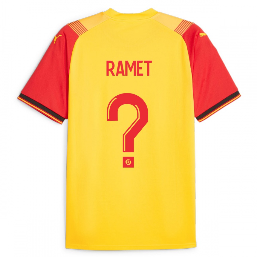 Niño Fútbol Camiseta Simon Ramet #0 Amarillo 1ª Equipación 2023/24 México