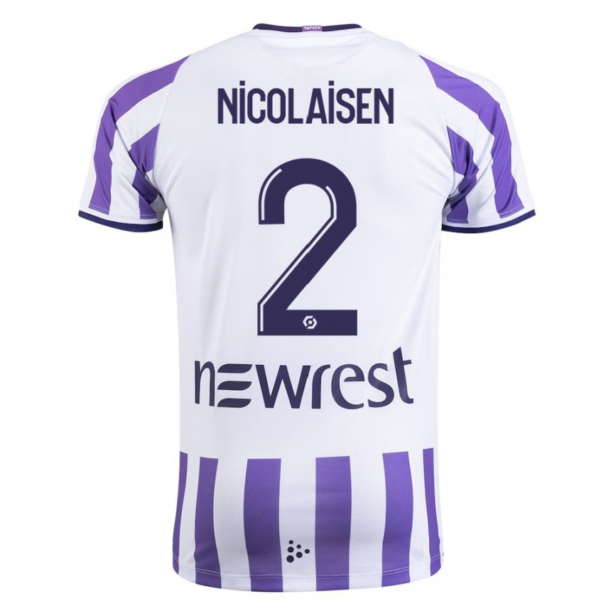 Niño Fútbol Camiseta Rasmus Nicolaisen #2 Blanco 1ª Equipación 2023/24 México