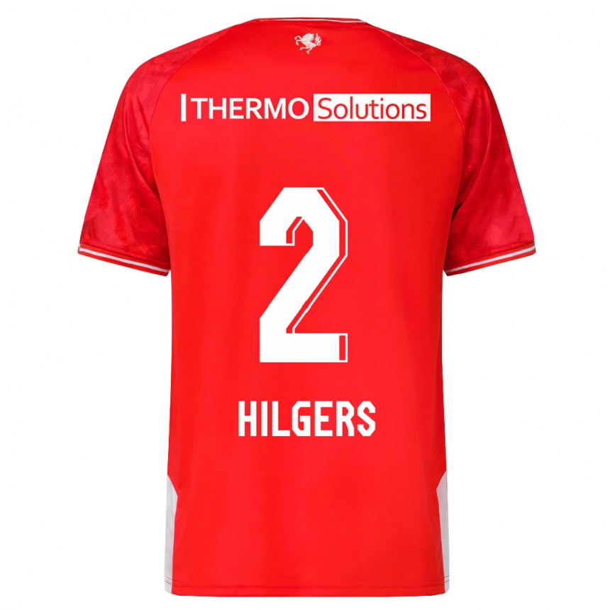 Niño Fútbol Camiseta Mees Hilgers #2 Rojo 1ª Equipación 2023/24 México