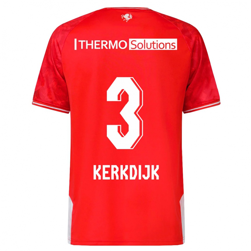 Niño Fútbol Camiseta Danique Kerkdijk #3 Rojo 1ª Equipación 2023/24 México