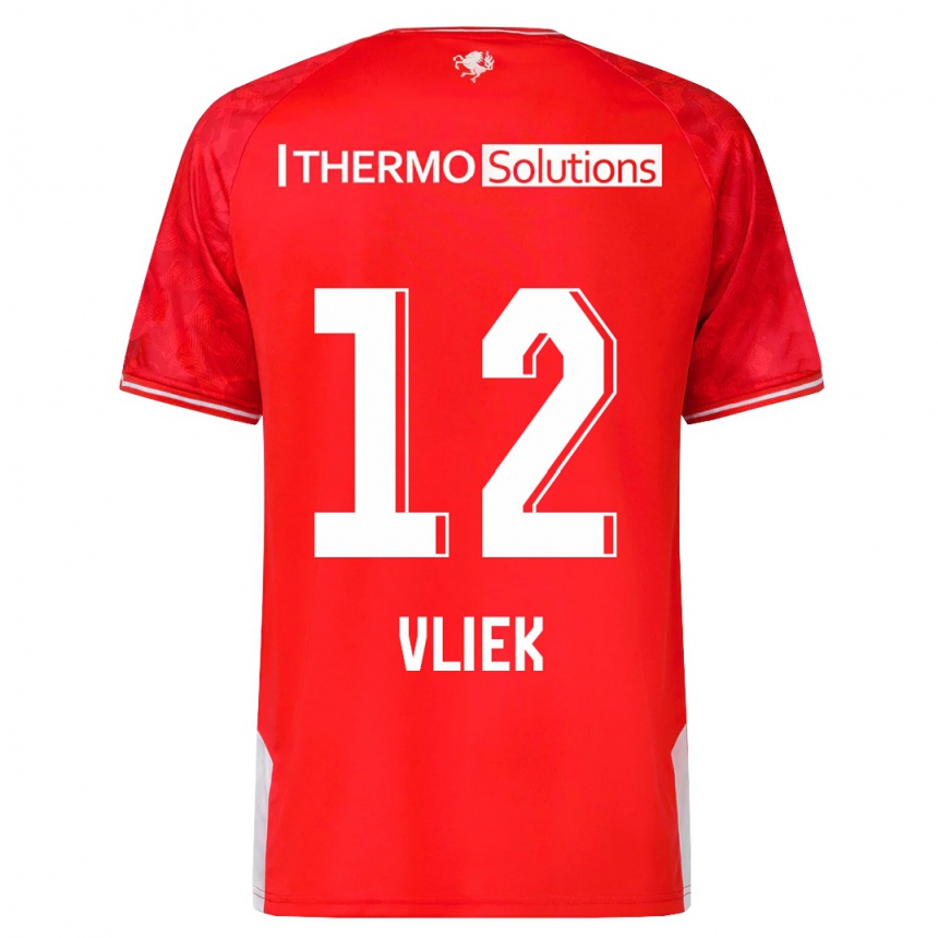 Niño Fútbol Camiseta Leonie Vliek #12 Rojo 1ª Equipación 2023/24 México