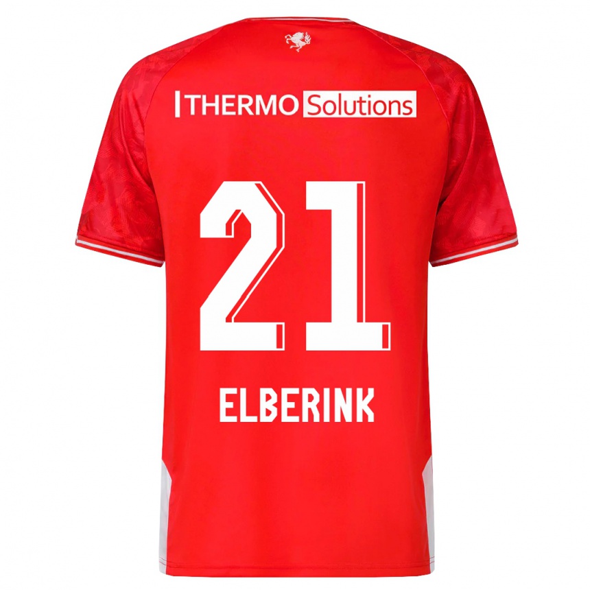 Niño Fútbol Camiseta Eva Oude Elberink #21 Rojo 1ª Equipación 2023/24 México