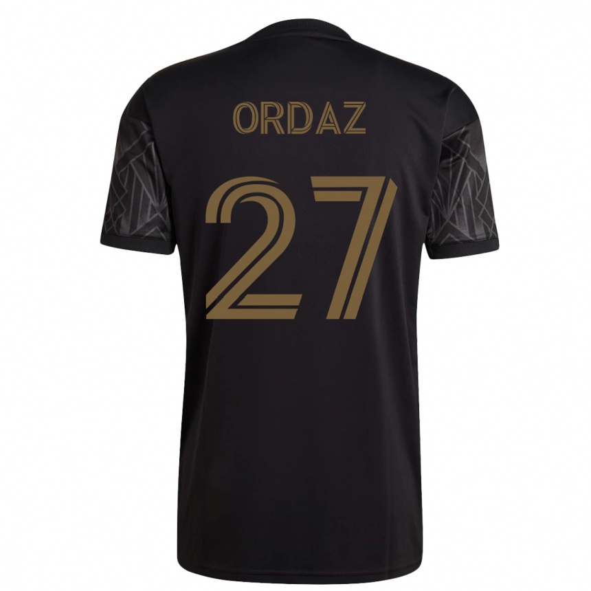 Niño Fútbol Camiseta Nathan Ordaz #27 Negro 1ª Equipación 2023/24 México