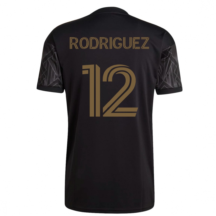 Niño Fútbol Camiseta Jeremi Rodríguez #12 Negro 1ª Equipación 2023/24 México