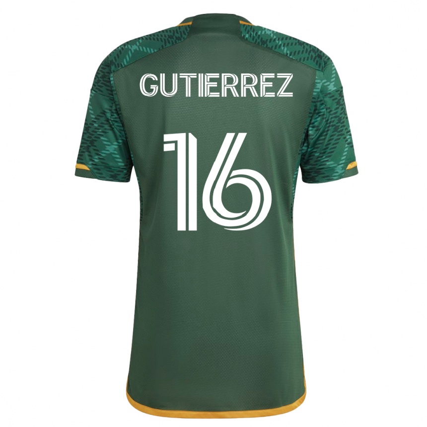 Niño Fútbol Camiseta Diego Gutiérrez #16 Verde 1ª Equipación 2023/24 México