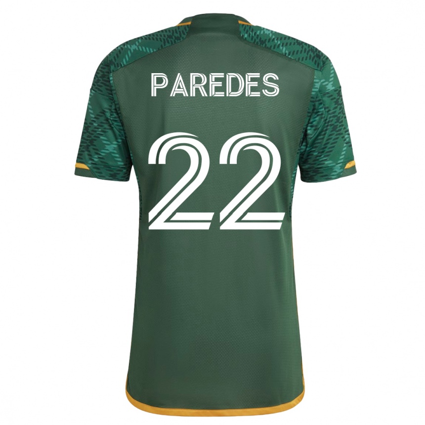 Niño Fútbol Camiseta Cristhian Paredes #22 Verde 1ª Equipación 2023/24 México