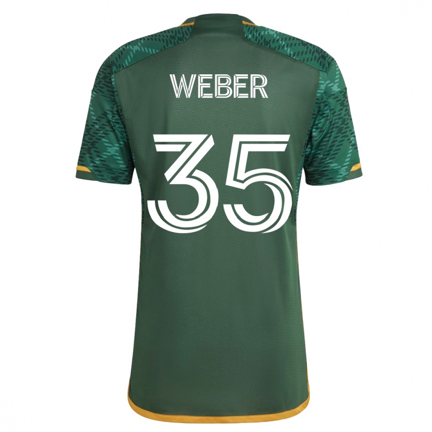 Niño Fútbol Camiseta Tristan Weber #35 Verde 1ª Equipación 2023/24 México