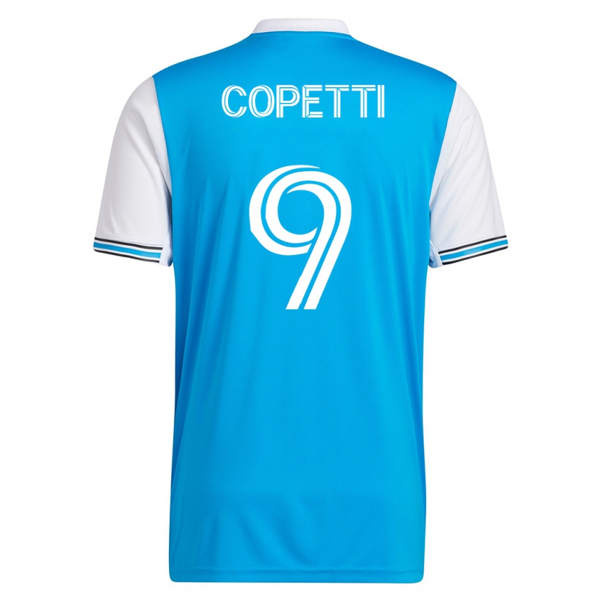 Niño Fútbol Camiseta Enzo Copetti #9 Azul 1ª Equipación 2023/24 México