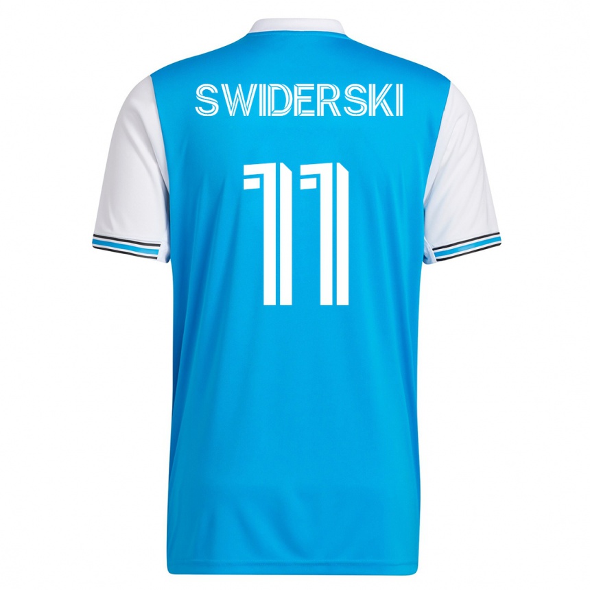 Niño Fútbol Camiseta Karol Swiderski #11 Azul 1ª Equipación 2023/24 México
