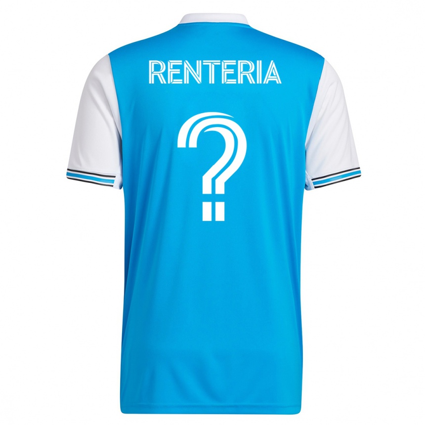 Niño Fútbol Camiseta Adrian Renteria #0 Azul 1ª Equipación 2023/24 México