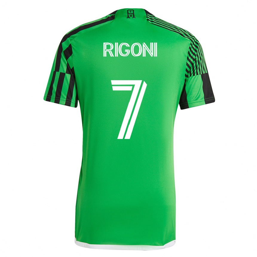 Niño Fútbol Camiseta Emiliano Rigoni #7 Verde Negro 1ª Equipación 2023/24 México