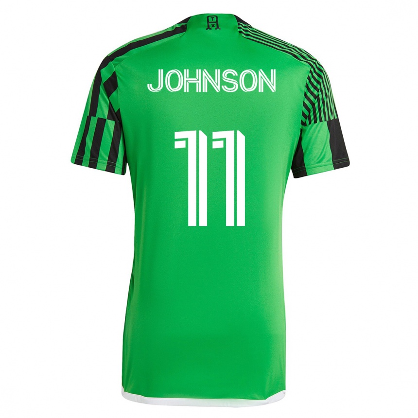 Niño Fútbol Camiseta Emmanuel Johnson #11 Verde Negro 1ª Equipación 2023/24 México