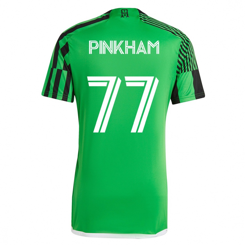 Niño Fútbol Camiseta Chris Pinkham #77 Verde Negro 1ª Equipación 2023/24 México