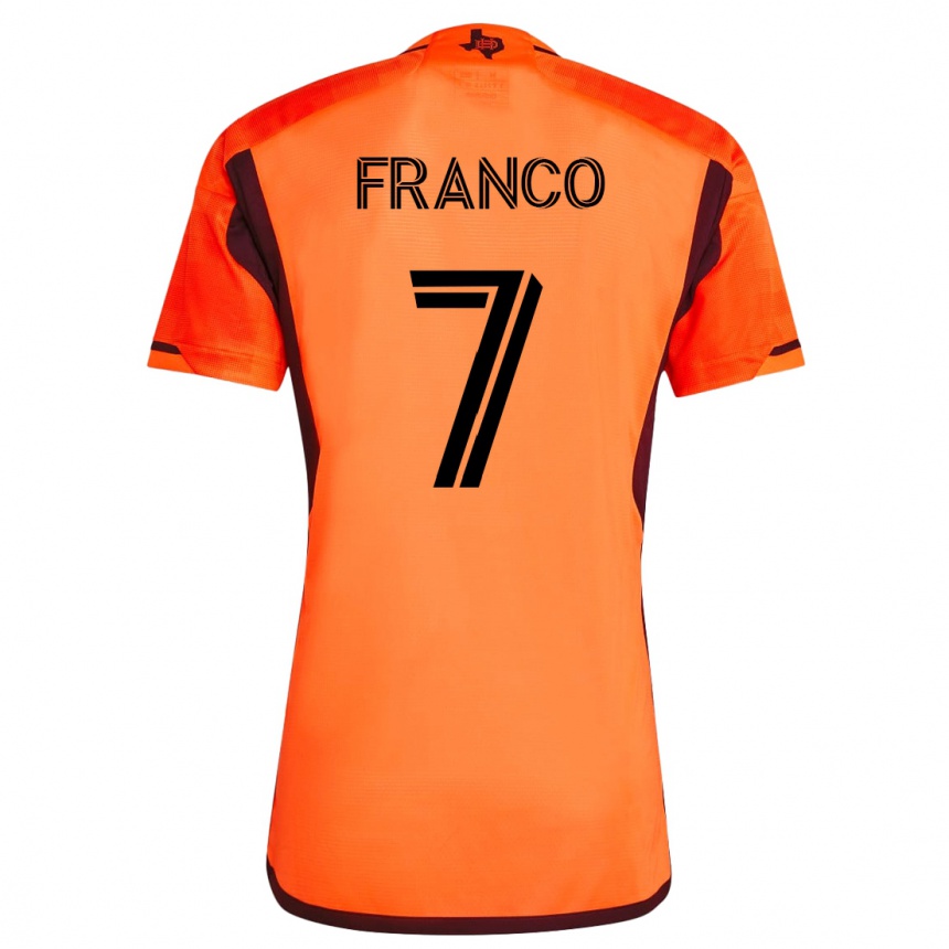 Niño Fútbol Camiseta Iván Franco #7 Naranja 1ª Equipación 2023/24 México