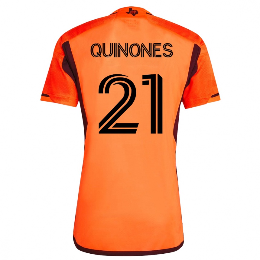 Niño Fútbol Camiseta Nelson Quiñónes #21 Naranja 1ª Equipación 2023/24 México