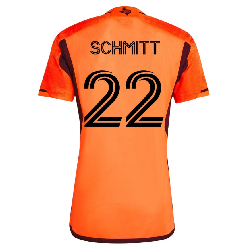 Niño Fútbol Camiseta Tate Schmitt #22 Naranja 1ª Equipación 2023/24 México