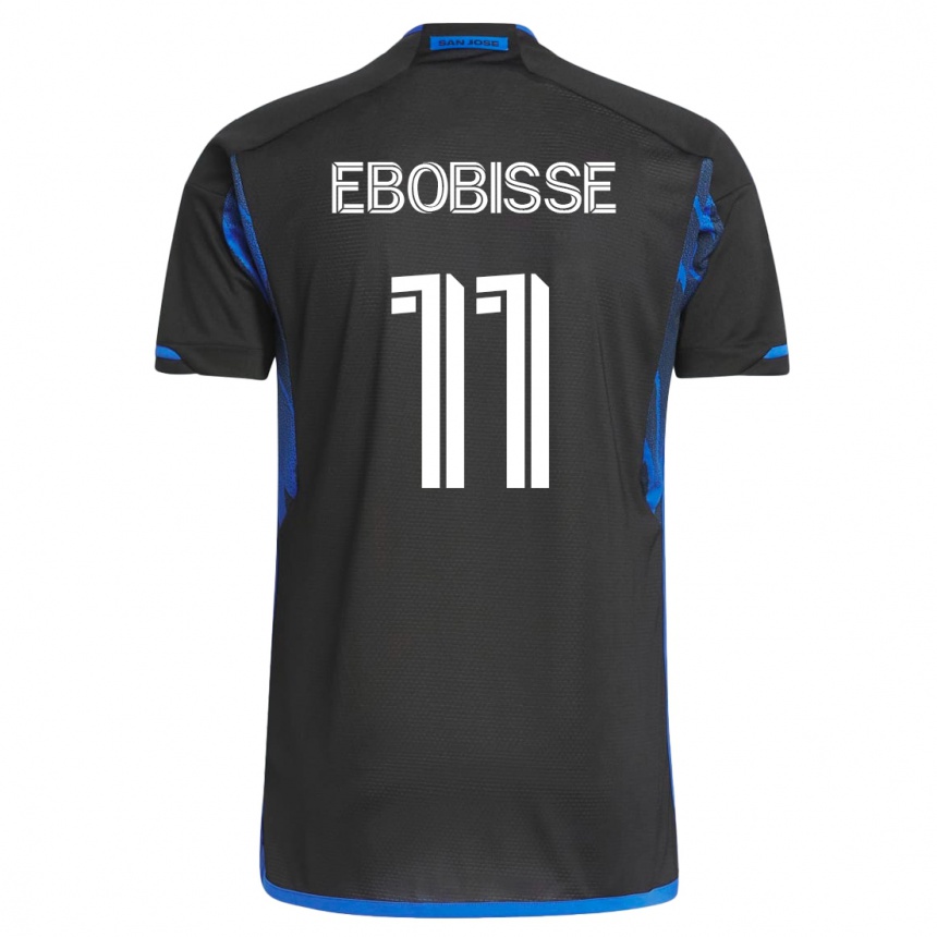 Niño Fútbol Camiseta Jeremy Ebobisse #11 Azul Negro 1ª Equipación 2023/24 México
