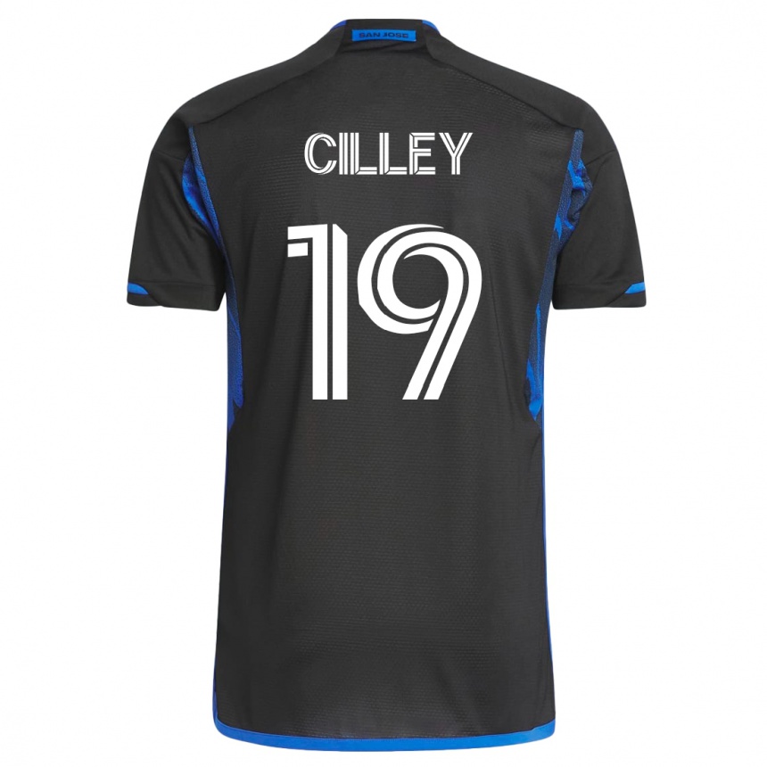 Niño Fútbol Camiseta Cam Cilley #19 Azul Negro 1ª Equipación 2023/24 México