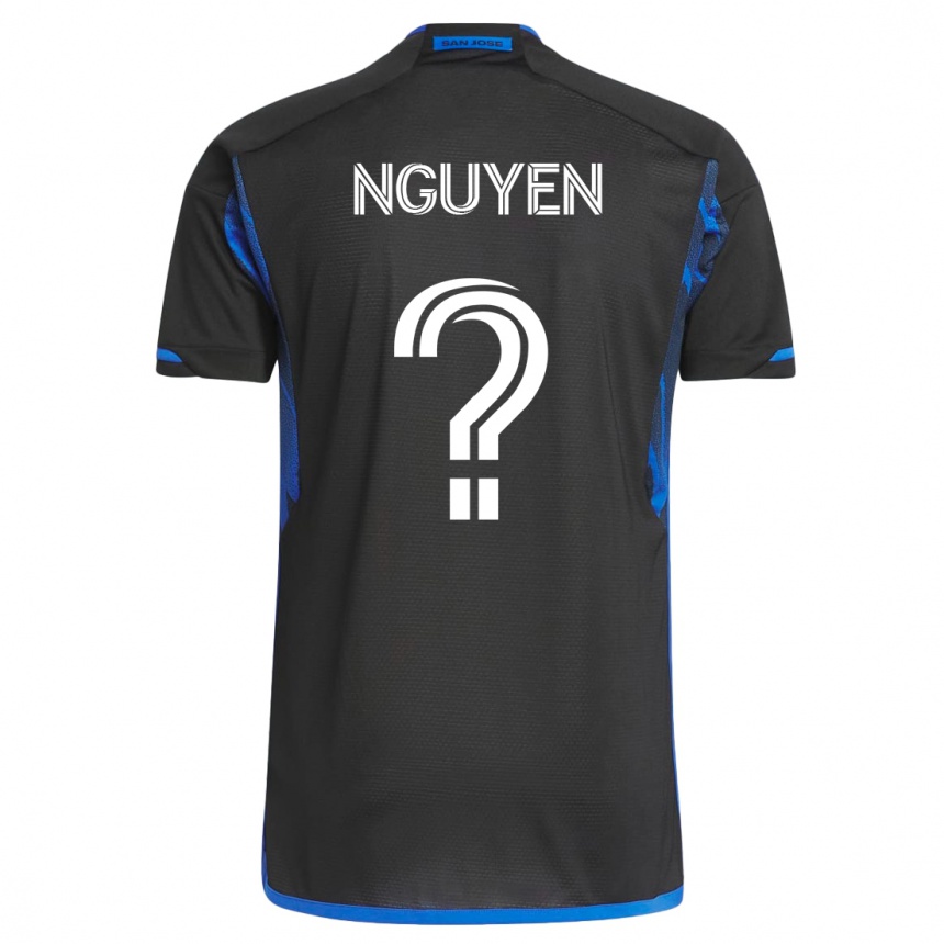 Niño Fútbol Camiseta Christopher Nguyen #0 Azul Negro 1ª Equipación 2023/24 México