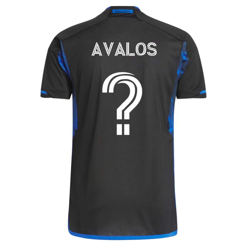 Niño Fútbol Camiseta Lorenzo Avalos #0 Azul Negro 1ª Equipación 2023/24 México