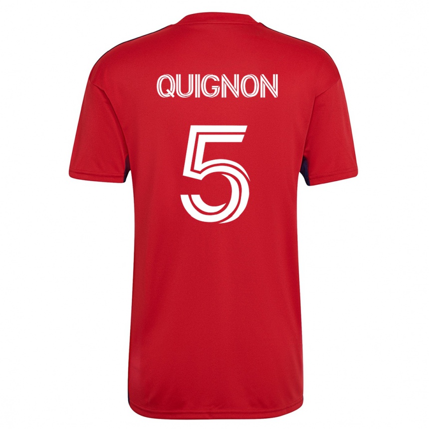 Niño Fútbol Camiseta Facundo Quignón #5 Rojo 1ª Equipación 2023/24 México