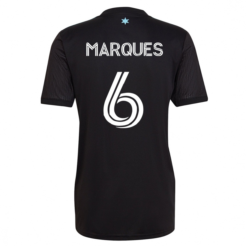 Niño Fútbol Camiseta Mikael Marqués #6 Negro 1ª Equipación 2023/24 México