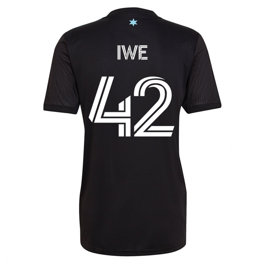 Niño Fútbol Camiseta Emmanuel Iwe #42 Negro 1ª Equipación 2023/24 México