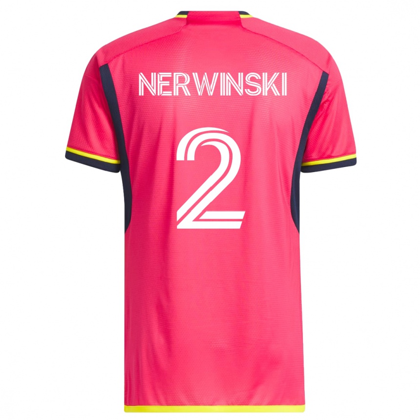 Niño Fútbol Camiseta Jake Nerwinski #2 Rosa 1ª Equipación 2023/24 México