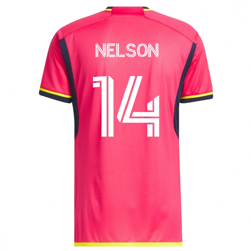 Niño Fútbol Camiseta John Nelson #14 Rosa 1ª Equipación 2023/24 México