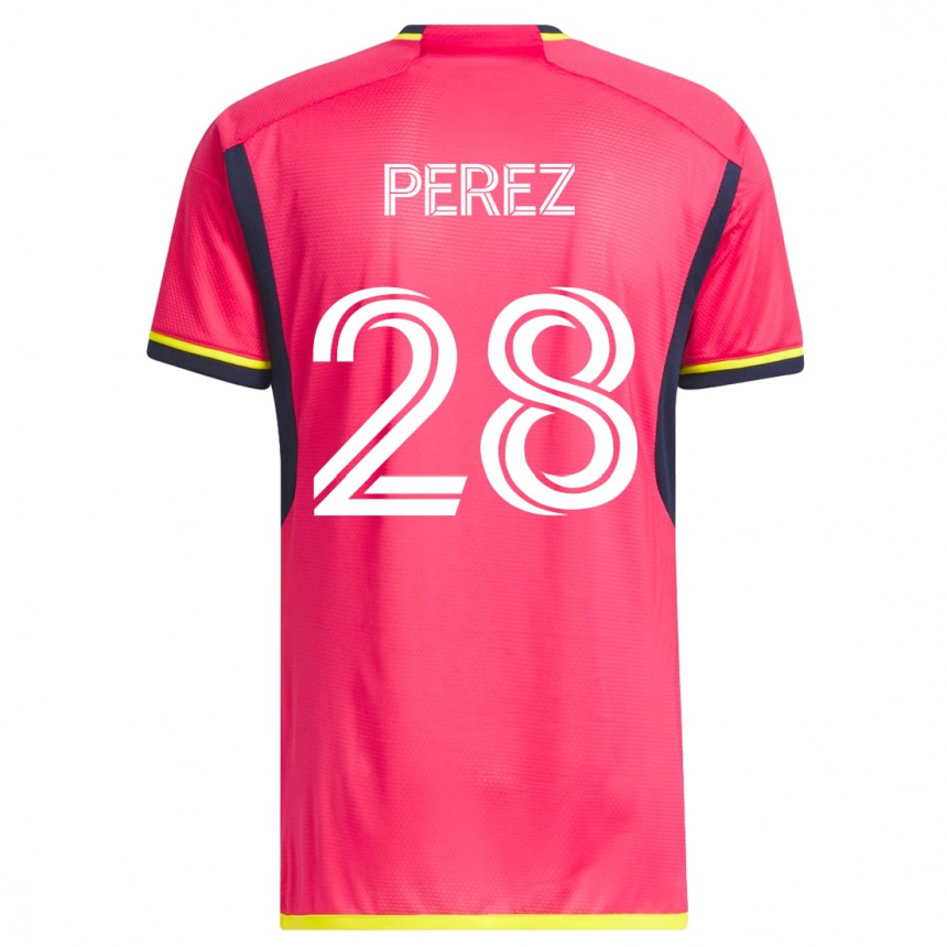 Niño Fútbol Camiseta Miguel Perez #28 Rosa 1ª Equipación 2023/24 México