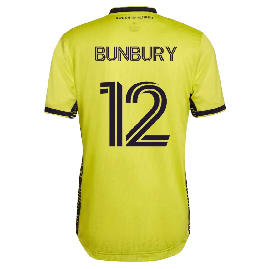 Niño Fútbol Camiseta Teal Bunbury #12 Amarillo 1ª Equipación 2023/24 México