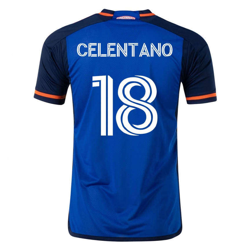 Niño Fútbol Camiseta Roman Celentano #18 Azul 1ª Equipación 2023/24 México