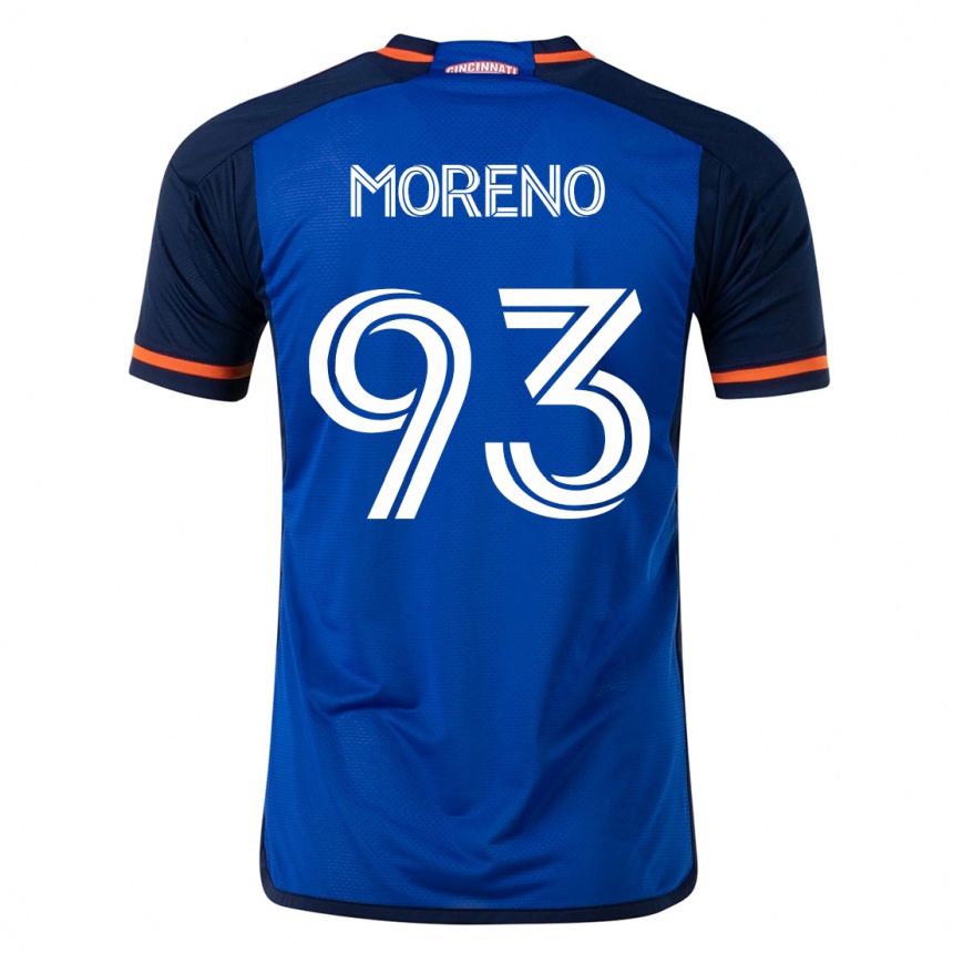 Niño Fútbol Camiseta Júnior Moreno #93 Azul 1ª Equipación 2023/24 México