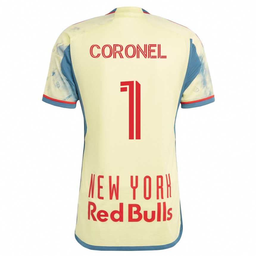 Niño Fútbol Camiseta Carlos Coronel #1 Amarillo 1ª Equipación 2023/24 México