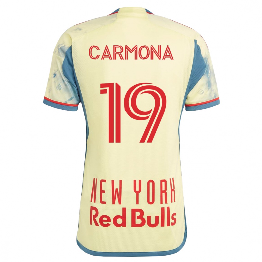 Niño Fútbol Camiseta Wikelman Carmona #19 Amarillo 1ª Equipación 2023/24 México