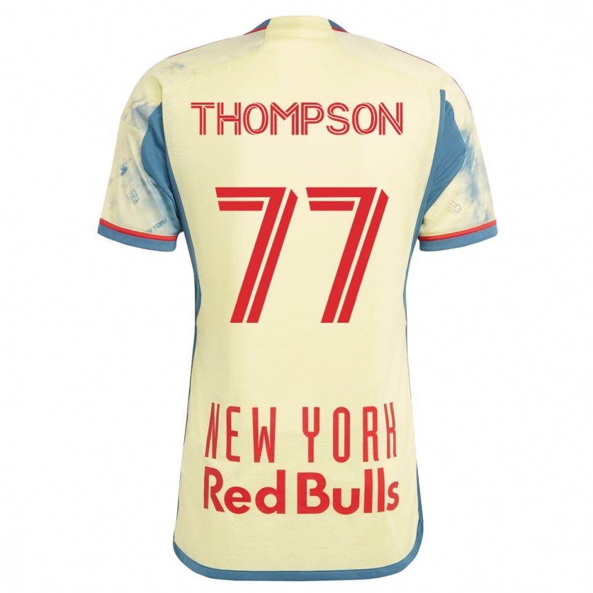 Niño Fútbol Camiseta Amos Shapiro-Thompson #77 Amarillo 1ª Equipación 2023/24 México