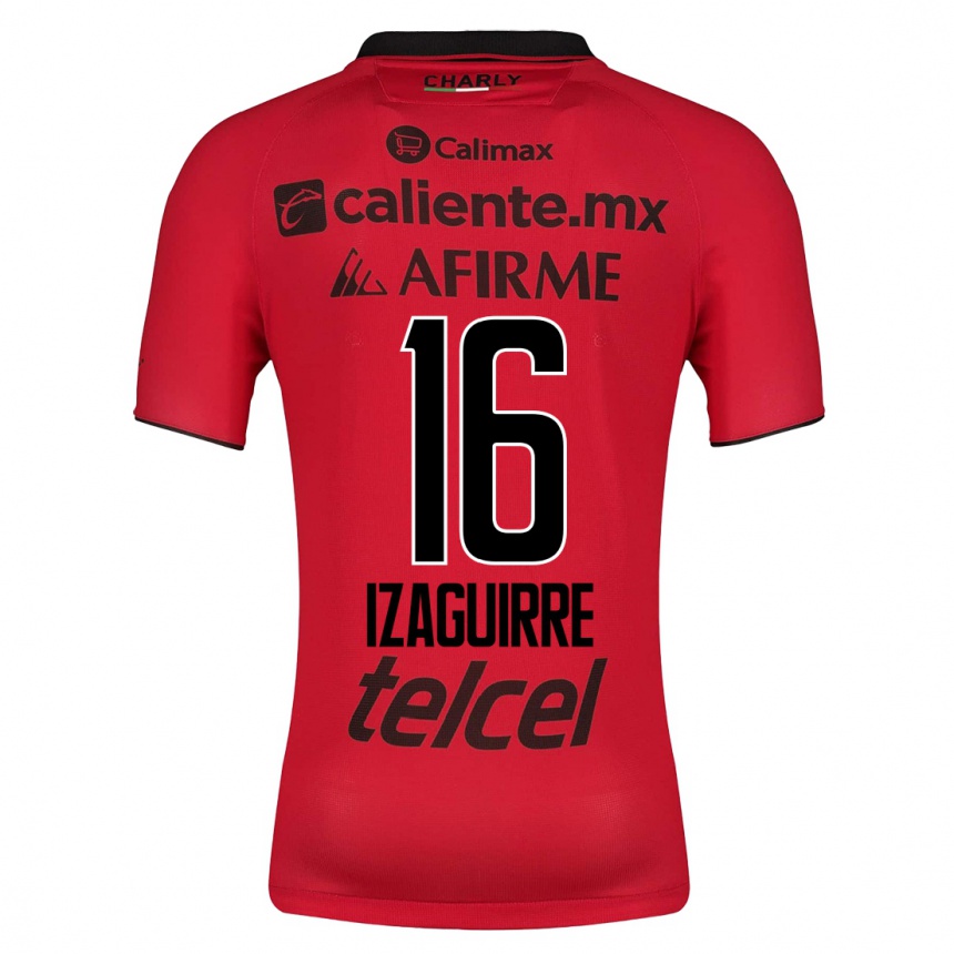 Niño Fútbol Camiseta Estefanía Izaguirre #16 Rojo 1ª Equipación 2023/24 México