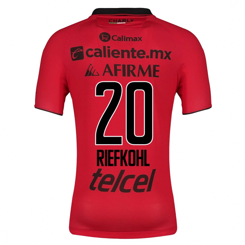 Niño Fútbol Camiseta Luciana Riefkohl #20 Rojo 1ª Equipación 2023/24 México