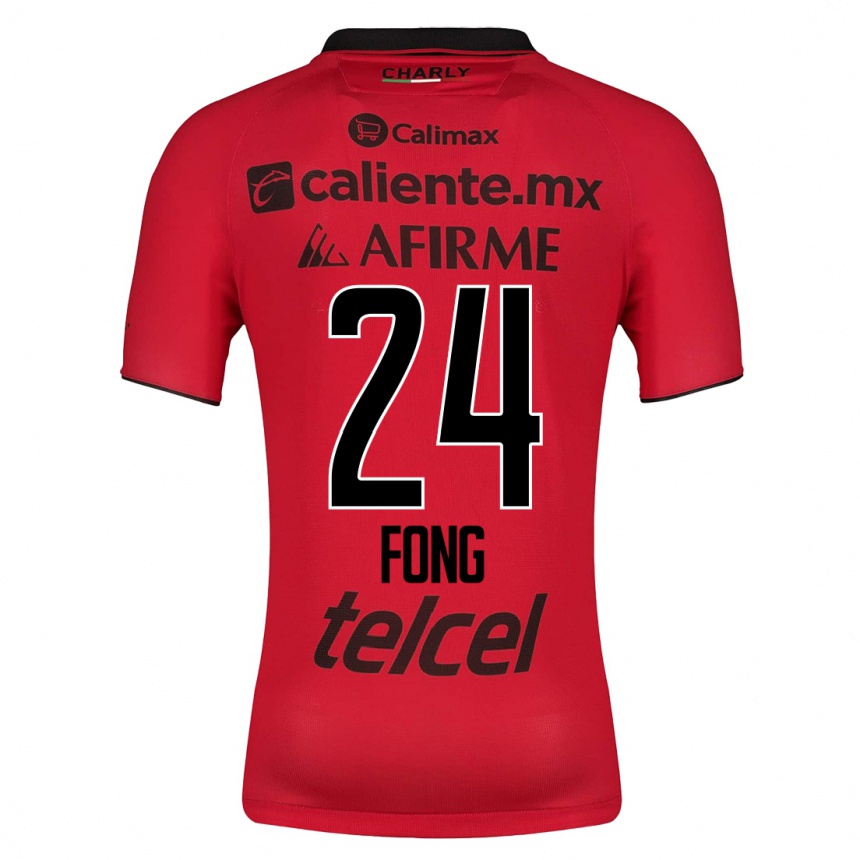 Niño Fútbol Camiseta Michel Fong #24 Rojo 1ª Equipación 2023/24 México