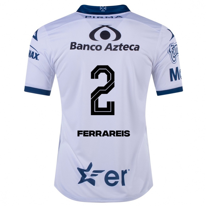 Niño Fútbol Camiseta Gustavo Ferrareis #2 Blanco 1ª Equipación 2023/24 México