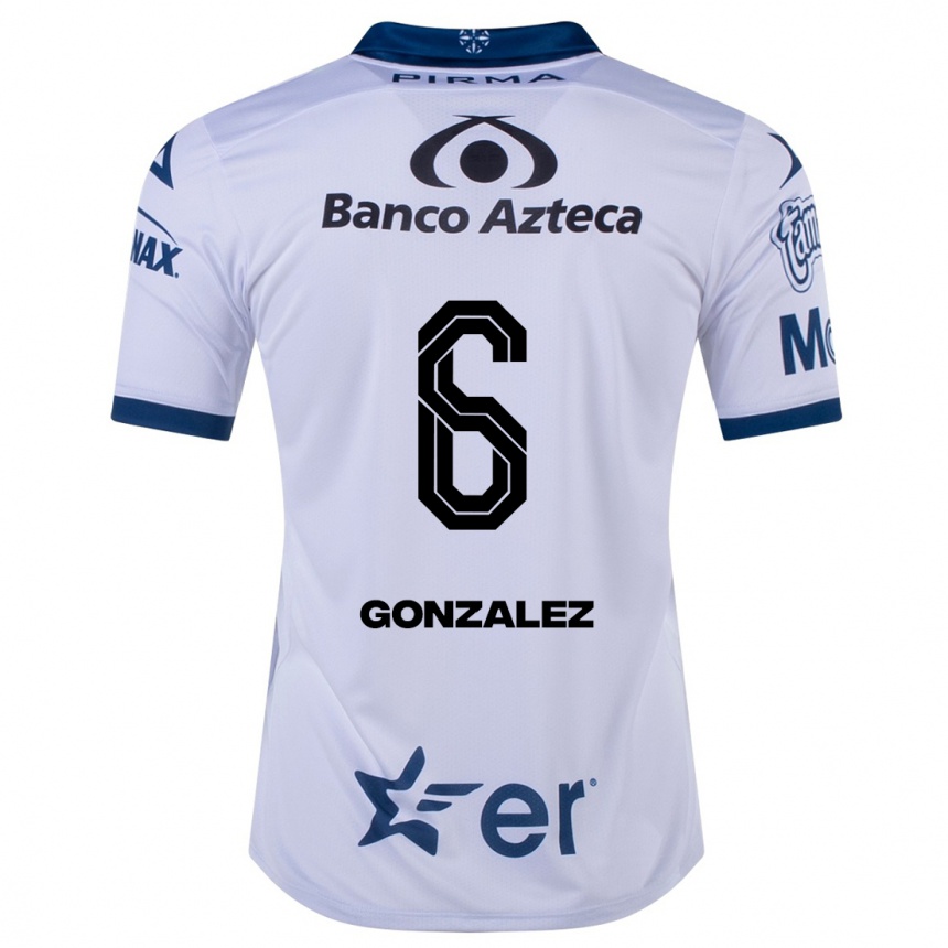 Niño Fútbol Camiseta Pablo González #6 Blanco 1ª Equipación 2023/24 México