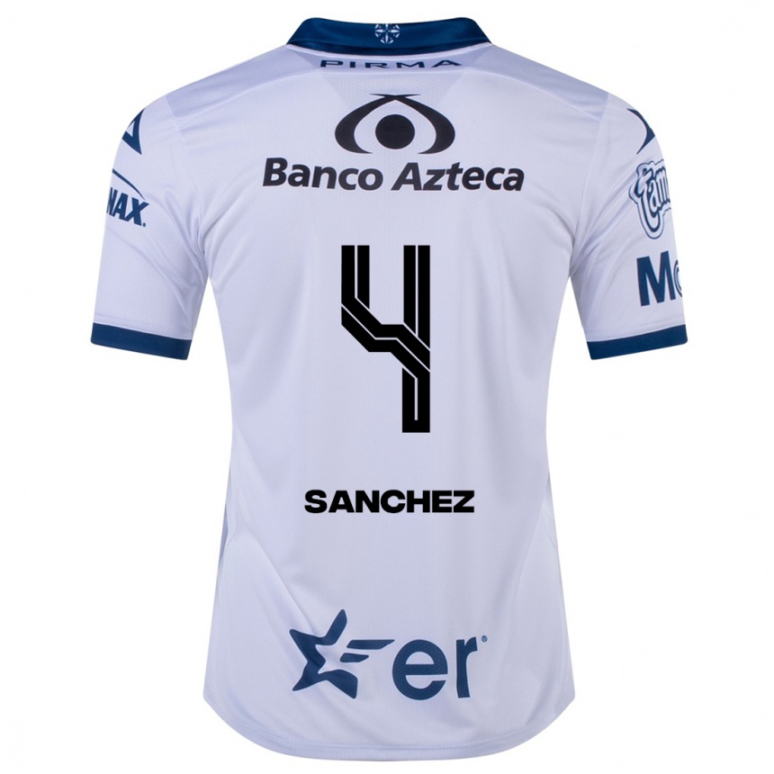 Niño Fútbol Camiseta Liliana Sánchez #4 Blanco 1ª Equipación 2023/24 México