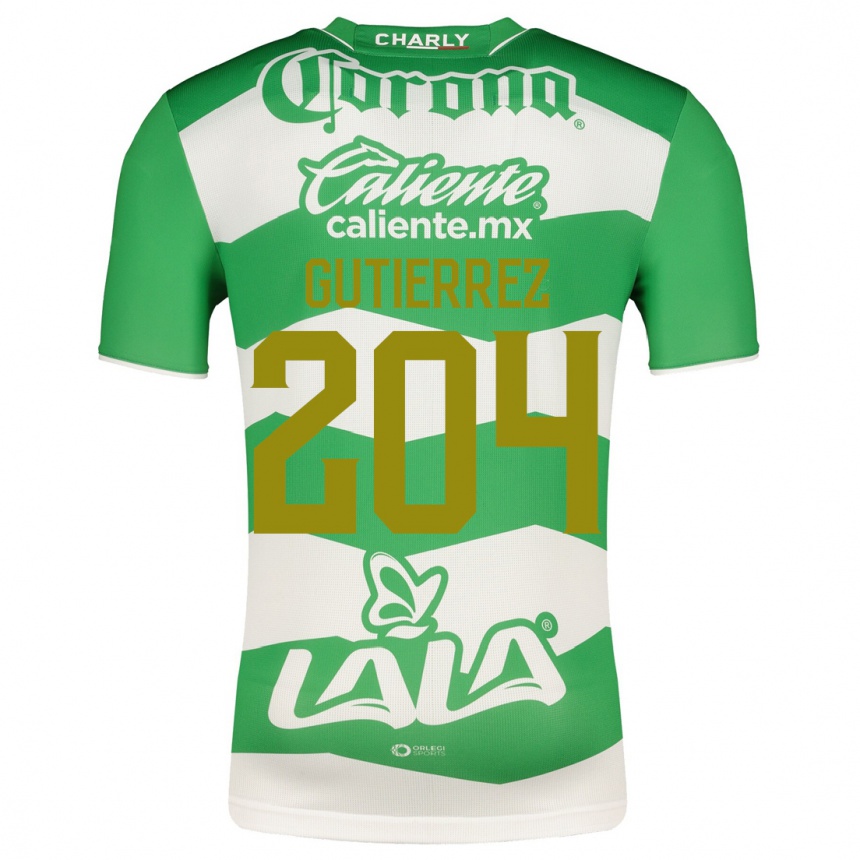 Niño Fútbol Camiseta Gabriel Gutiérrez #204 Verde 1ª Equipación 2023/24 México