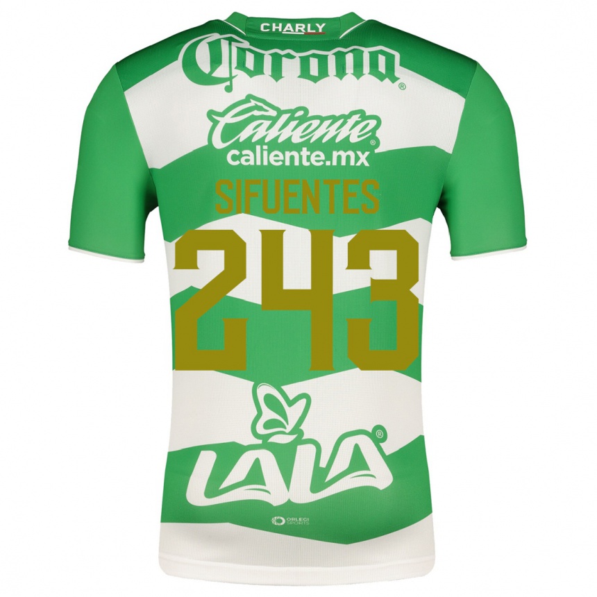 Niño Fútbol Camiseta José Sifuentes #243 Verde 1ª Equipación 2023/24 México