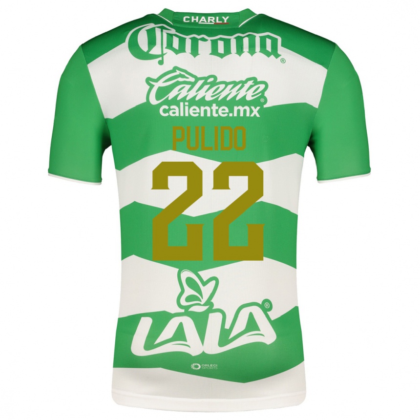 Niño Fútbol Camiseta Sheila Pulido #22 Verde 1ª Equipación 2023/24 México