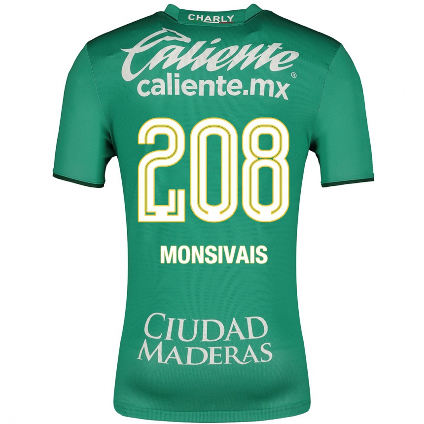 Niño Fútbol Camiseta Daniel Monsivaís #208 Verde 1ª Equipación 2023/24 México