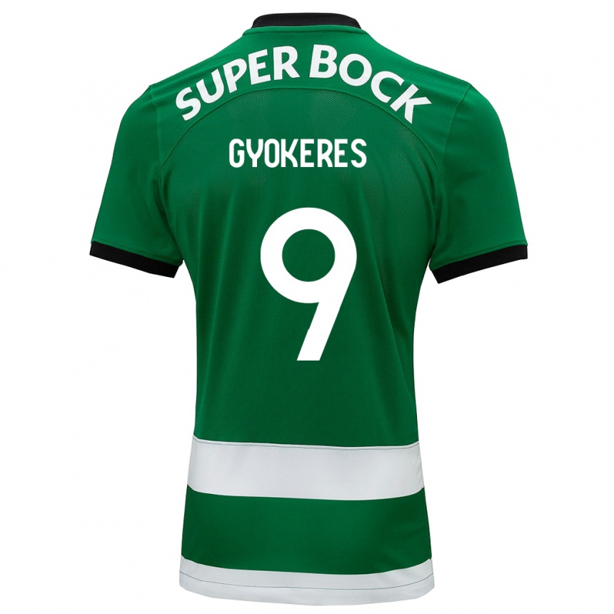 Niño Fútbol Camiseta Viktor Gyökeres #9 Verde 1ª Equipación 2023/24 México