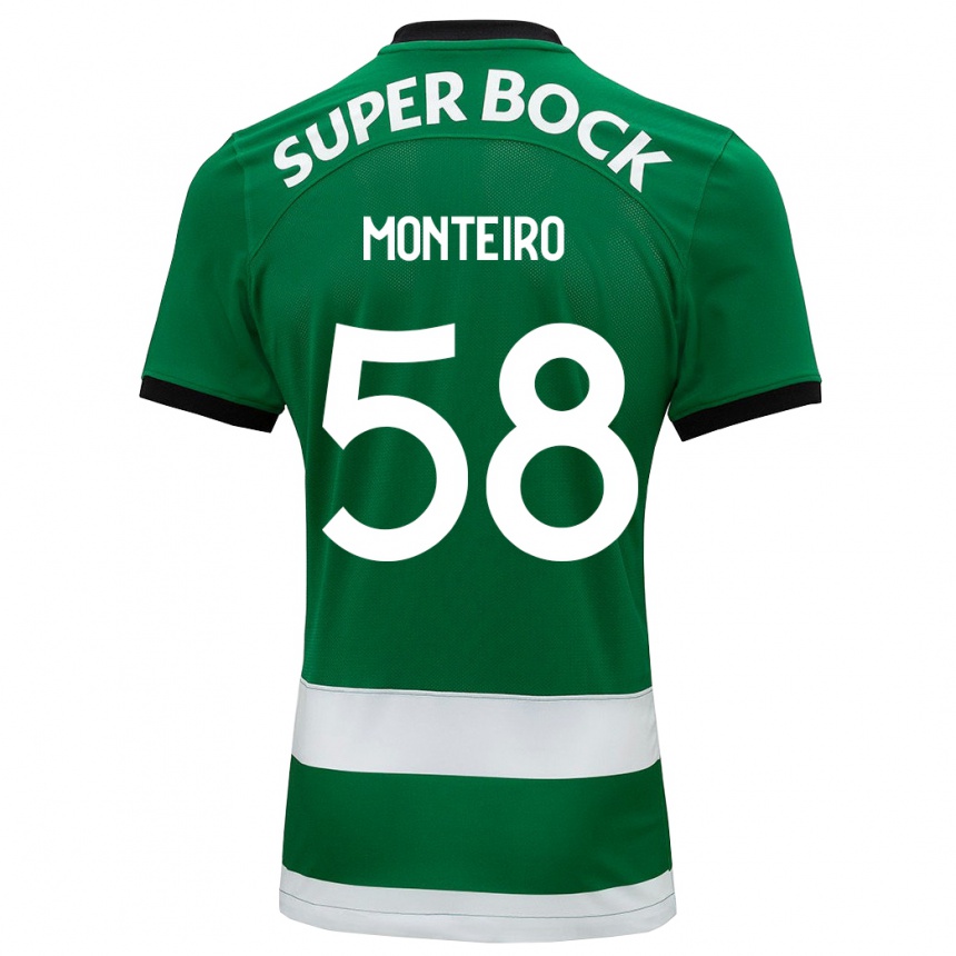 Niño Fútbol Camiseta David Monteiro #58 Verde 1ª Equipación 2023/24 México