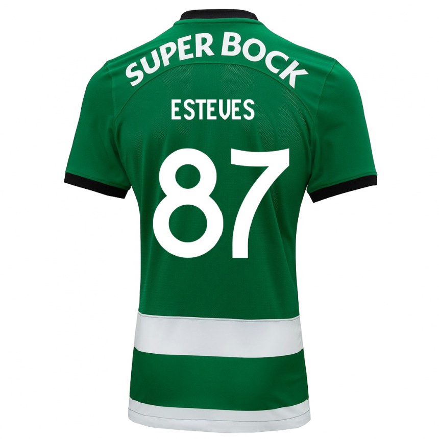 Niño Fútbol Camiseta Gonçalo Esteves #87 Verde 1ª Equipación 2023/24 México