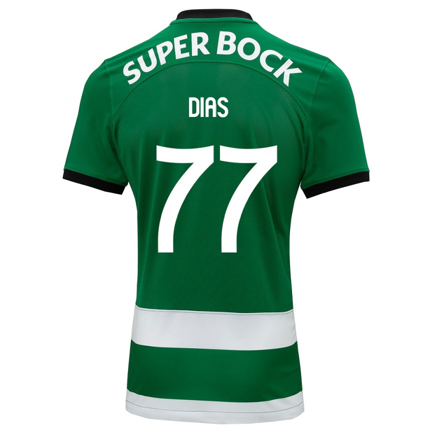 Niño Fútbol Camiseta Lucas Dias #77 Verde 1ª Equipación 2023/24 México